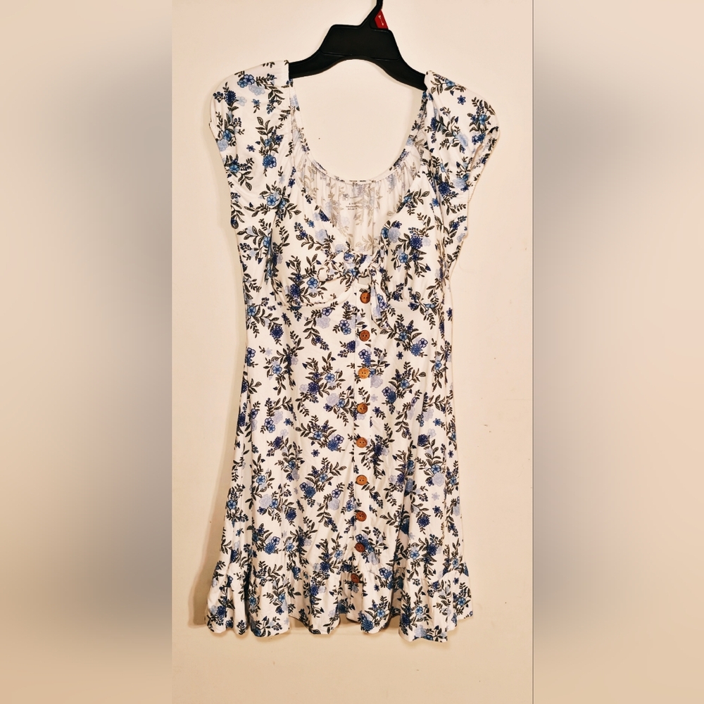 A White spring  floral dress